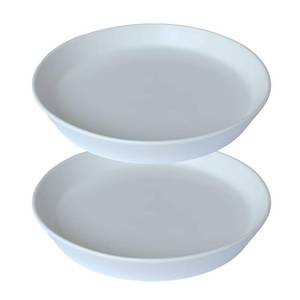 lot 3890 image: 2 Pack 8 Inch Flower Pot Saucers - 9 Inch (8.7 Inch) Ceramic Plant Saucer for Outdoors and Indoors - Glazed Ceramic Plant Pot Trays for Water Drainage - Durable and Stylish Round Plant Tray - Retail $30
