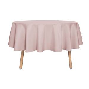 lot 4298 image: sancua Round Tablecloth - 60 Inch - Water Resistant Spill Proof Washable Polyester Table Cloth Decorative Fabric Table Cover for Dining, Buffet Parties and Camping, Blush (Fits 20-48 Inch Tables) - Retail $16