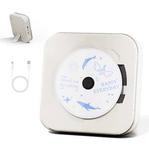 lot 4327 image: Yintiny Off White Audio CD Player with Speakers for Home Decor (CD909) - Retail $30