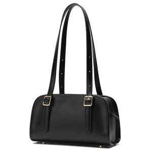 lot 4333 image: Keyli Shoulder Bag for women Swing polene bags Leather Designer Shoulder Handbag Top-Handle Luxury Purse with Adjustable Strap Black - Retail $32