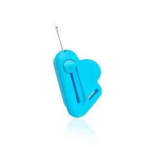 lot 4339 image: Pcmursal 2-in-1 Adjustable Seam Guide with Built-in Seam Ripper, Multifunctional Hemmer Guide with Scale, Stitch Remover Tool, Sewing Accessories and Supplies (Blue) - Retail $6