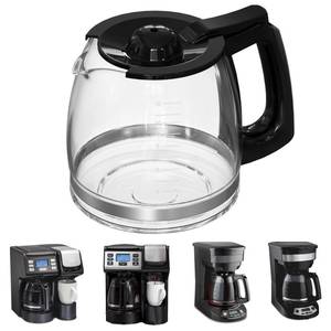 lot 4346 image: 12-Cup Replacement Coffee Carafe Compatible with Hamilton Beach Coffee maker Pot 49902, 49915, 49905C, CM4309, 49317, 49467, 49611, 49904, 49934, 46230, 46290, 46293, 46294, 46299 - Retail $24