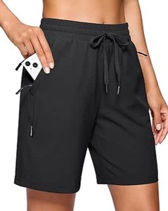 lot 10408 image: Santiny 9L Black Shorts with Zipper Pockets -