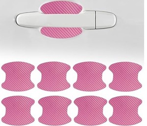 lot 10490 image: Car Door Handle Stickers - Pink, 8pk -