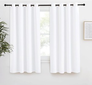 lot 10493 image: Nicetown Room Darkening Privacy Curtain, 55�x68� White - Retail $25