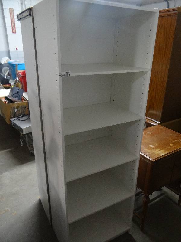 lot 4211 image: 5 shelf book shelf. 70H x 24W x 16D