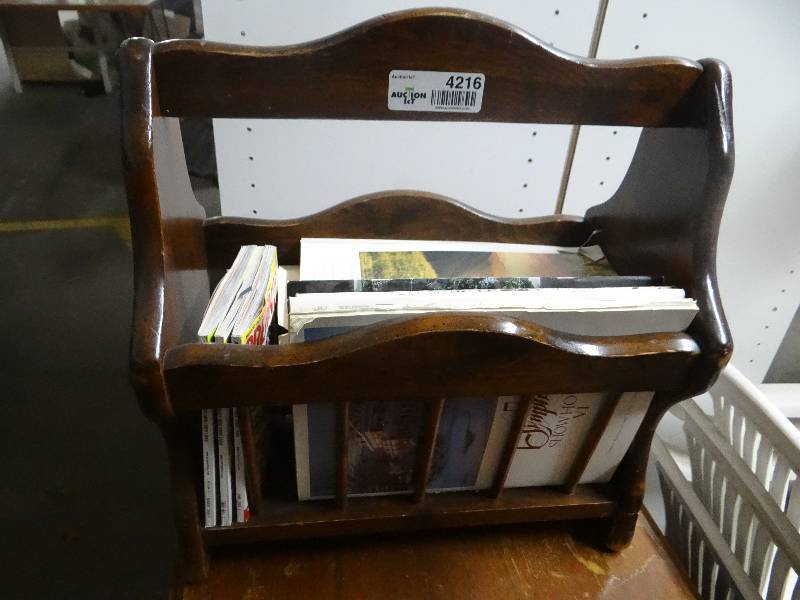 lot 4216 image: Wood magazine rack wmagazines.