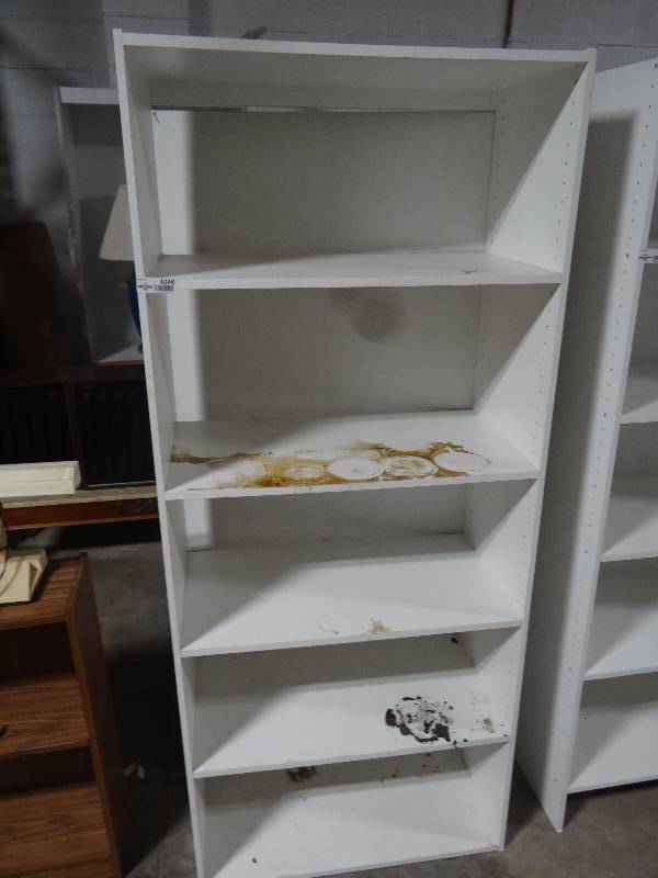 lot 4246 image: 5 shelve book shelf. 70H x 24W x 16D