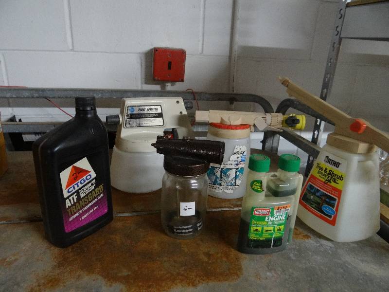 lot 4287 image: Lot of 2 garden sprayers & electric paint sprayer & more.