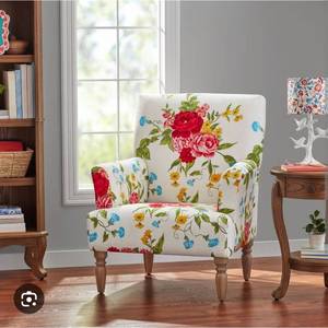 lot 10761 image: The Pioneer Woman Sweet Rose High Rolled Arm Accent Chair-Retail-$228.00