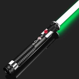 lot 10778 image: Lightsaber, Metal Handle Duel Lightsaber, Smooth Swing RGB 16 Colors, FX Sound, Adjustable, Rechargeable Sword Suitable for Adults, Children, Birthdays, Halloween Role Play ��Black�� - Retail - $59.99