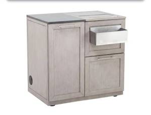 lot 10799 image: allen  roth Driftwood Shore 36.02-in W x 24.21-in D x 35.83-in H Modular Outdoor Kitchen Cooler cabinetItem #1636178 Model #FHTA80081A-Retail-$1299.99