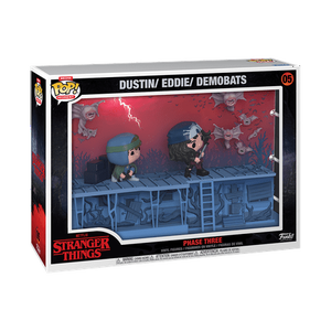 lot 10815 image: Funko POP Moments Deluxe Stranger Things - Dustin, Eddie and The Demobats - Phase Three - Collectable Vinyl Figure - Gift Idea - Official Merchandise - for Kids & Adults - TV Fans-Retail-$89.99