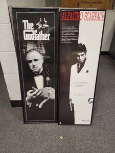 lot 10822 image: Classic Gangster Movie Poster Set - The Godfather & Scarface
