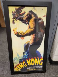 lot 10823 image: Original King Kong Movie Poster Print in Frame