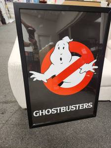 lot 10825 image: Ghostbusters Classic Movie Logo Framed Poster