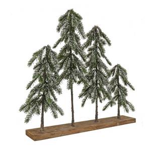 lot 10842 image: HGTV Home Collection Wintry Tree Decor, Green, 25in