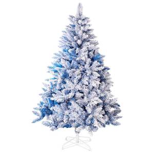 lot 10848 image: Outroad 6ft Snow Flocked Christmas Tree Premium Hinged Artificial Pine Tree,Xmas Tree Metal Stand and 800 Lush Branch Tips Holiday Decorate, Easy to Assemble,Blue