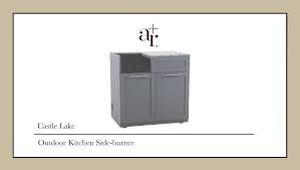 lot 10800 image: allen  roth Castle Lake 36.02-in W x 24.21-in D x 35.83-in H Modular Outdoor Kitchen Side-burner-Retail-$1299.99
