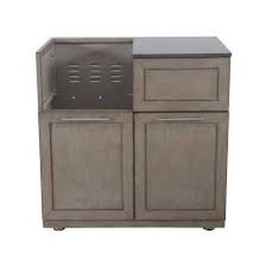 lot 10801 image: allen  roth Driftwood Shore 36.02-in W x 24.21-in D x 35.83-in H Modular Outdoor Kitchen-Retail-$1299.99