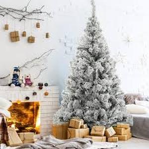 lot 10845 image: 6 Ft. SNOW Flicked Christmas Tree