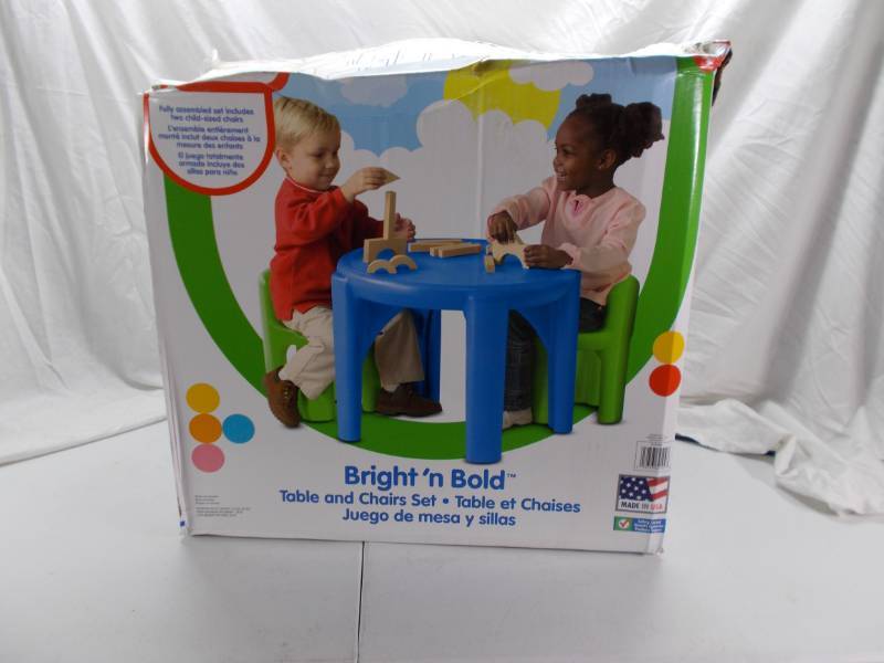 lot 1071 image: bright and bold table and chairs