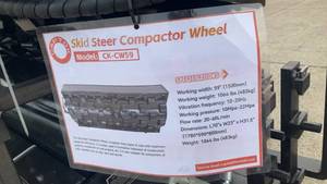 lot 233 image: (Unused)- Captor CK-CW59 Skid Steer Compactor Wheel