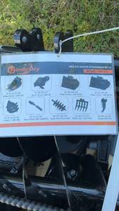 lot 316 image: (Unused) 9-piece Mini Excavator Attachment Set 12EX-ATA - Complete Package