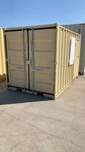lot 640 image: (Unused)- 10ft Cream Storage Container with Side Access