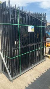 lot 708 image: (One Set) Bi-Parting Iron Gate with Lion Design (2 sided gate)