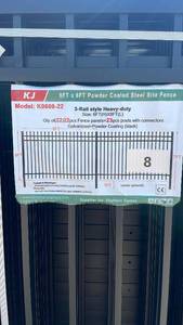 lot 830 image: (Unused)-KJ 8x6 FT Heavy-Duty Steel Security Fence Panel Set