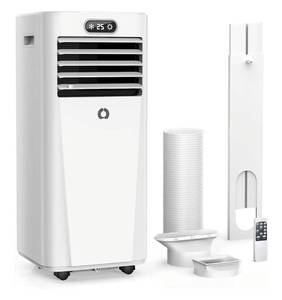 lot 1409 image: Portable Air Conditioners,10,000 BTU 3-in-1 Portable AC unit for Rooms up to 450 Sq. Ft, Featuring 24H Timer, Smart Sleep Mode, Window Kits Included, Perfect for Bedrooms, Kitchens, and Apartments - Retail $249
