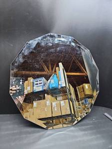 lot 22984 image: Octagonal Wall Mirror Set with Mounting Brackets