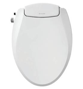 lot 22995 image: Brondell Bidet Toilet Seat Elongated, Non-Electric Swash Ecoseat, Fits Elongated Toilets, White - Dual Nozzle System, Ambient Water Temperature - Bidet with Easy Installation