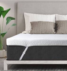 lot 23006 image: 3 Inch Gel Memory Foam Mattress Topper Twin XL Size High Density Cooling Pad Pressure Relief Bed Topper (with Removable & Washable Bamboo Cover)