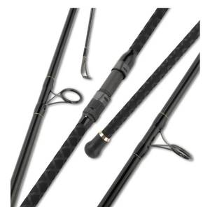 lot 23030 image: LITTMA Carbon Fiber Surf Spinning Rod with Fuji Guides - Lightweight & Strong.9-med Hvy-15-25lb-spin - Retail $92