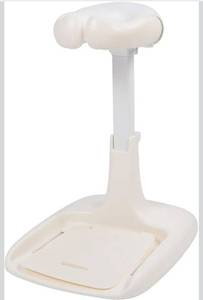 lot 23034 image: Baby Shower Stand, Adjustable Height Non Slip Toddler Bath Rack, Foldable Shower Support Stand for Infants