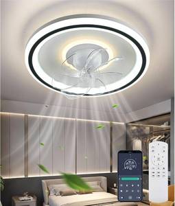 lot 23040 image: 360° Rotation Low Profile Ceiling Fans with Lights and Remote Ultra Quiet Energy Efficient Dimmable 3 Color Reversible Motor, 20 Flush Mount Ceiling Fan with Lights for Bedroom Living Room Kitchen