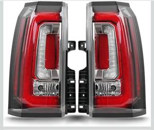 lot 23050 image: Pair LED Taillight Replacement for 2015-2020 GMC Yukon Yukon XL Denali SLE SLT, Automotive Rear Light Assembly with Bulbs and Harness - OE Style Tail Lights Kit