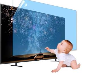 lot 26453 image: XRRX 43-65 Inch TV Screen Protector, Frosted Matte Anti Glare OutdoorIndoor Anti Blue LightDustproof Filter Film, Relieve Eye Strain and Sleep Better, for LCD 4K OLED  55in 1221x689mm