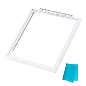 lot 26468 image: UPGRADED 241969501 Refrigerator Shelf Frame With 240443384 Glass Compatible with Frigidaire Shelf Replacement FFSS2615TS0 FGHS2631PF4A LFSS2612TF0 Parts for Frigidaire Crisper Drawer Shelf Replacement