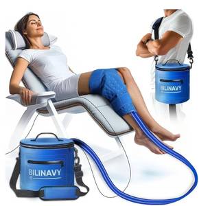 lot 31597 image: Cold Therapy Machine, Portable Ice Therapy Machine for Knee After Surgery with Programmable Timer & Flow Rate, Quiet Pump, Knee Pad, Cold Therapy Unit for Long-Term Relief and Recovery, Deep Blue