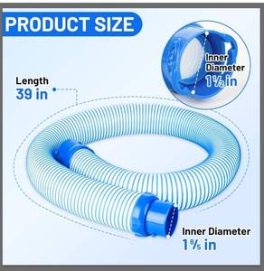 lot 31621 image: 39 Inch Pool Cleaner Hose, Compatible with Zodiac Baracuda MX6, MX8, T3, T5, X7 Pool Cleaners,is an Inground Pool Twist Lock Vacuum Hose for the R0527700 Cleaner Accessory 5 count