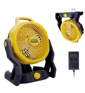 lot 31623 image: Cordless Jobsite Fan Fit for Dewalt 20V, Battery Powered Portable Fan with Brushless Motor, 750 CFM Variable Speed, or AC Power for Outdoor, Camping, Workshops, Office, Home, RVs (TOOL ONLY) No Charger