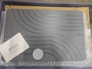 lot 31640 image: Stone Bath Mat, Quick Drying Bath Mat for Bathroom, Diatomaceous Earth Mat, Quick Dry Shower Mat, Fast Absorbent, Elegant Design, Easy to Clean - Grey 23.6x15.35