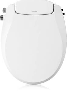 lot 31651 image: Brondell Bidet Toilet Seat Non-Electric Swash Seat, Fits Round Toilets, White