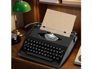 lot 31657 image: Limited Edition - Discontinued Vintage Manual Typewriter (Artisan Restored Collectors Piece) - Timeless Mechanical Aesthetic HeirloomSTEAM Educational ToolRetro Writing Relic (Black)