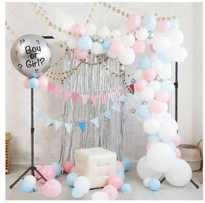 lot 31658 image: Backdrop Stand 10x7.5ft, Height Adjustable and Width Adjustable Backdrop Stand, Back Drop Stand for Balloon Arch, Photo, Parties
