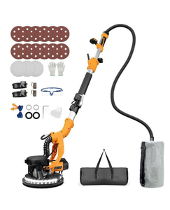 lot 31673 image: Electric Drywall Sander, 2200RPM Drywall Sander with Vacuum, 1000W Automatic Dust Collector with LED Light, Foldable Popcorn Ceiling Removal Tool with 6 Variable Speed &15Pcs Sanding Discs