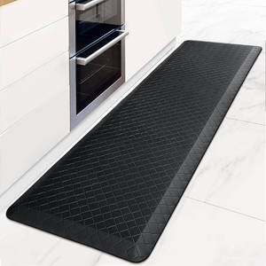 lot 31689 image: HappyTrends Kitchen Floor Mat - 45 Inch Thick Anti-Fatigue Kitchen Rug,Waterproof Non-Slip Kitchen Mats and Rugs Heavy Duty Ergonomic Comfort Rug for Kitchen,Office,Sink,Laundry,(22x72 Black)